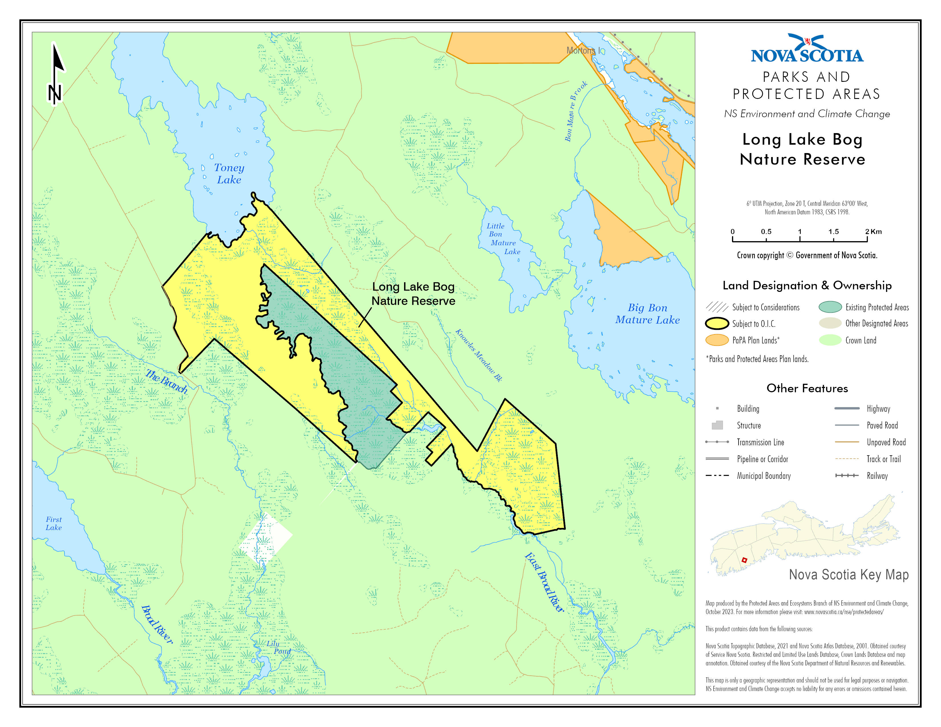 Map Showing Approximate Boundaries of Long Lake Bog Nature Reserve