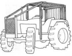 Upper protective structure over tractor without a cab