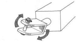 Standard clevis and pin on a rotating hitch