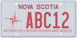 Retired Volunteer Ground Search and Rescue Licence Plate